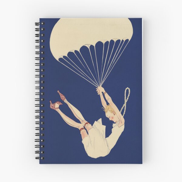 Item preview,  John Held Jr - Falling Flapper - Parachute Art Deco Skydiver Wall Art for Vintage Decor Lovers designed and sold by RickE.