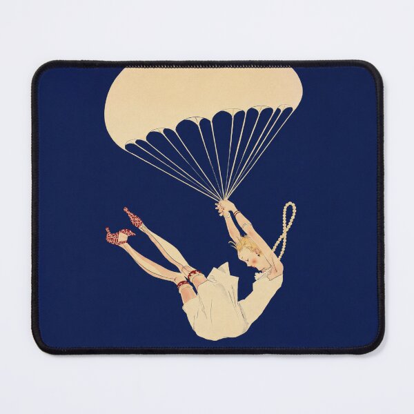Item preview,  John Held Jr - Falling Flapper - Parachute Art Deco Skydiver Wall Art for Vintage Decor Lovers designed and sold by RickE.