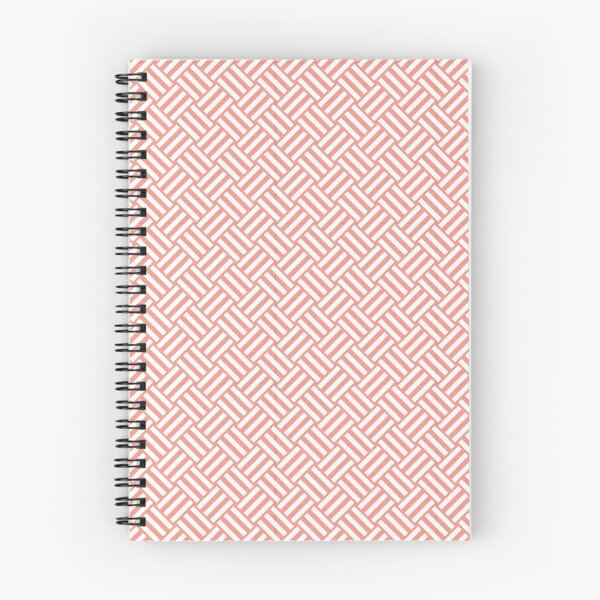 Item preview, Coral and White basket weave designed and sold by pattern-archive.