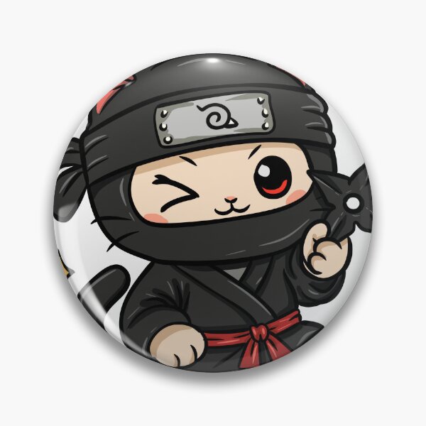 Item preview, Cute Ninja Cat Kawaii Japanese Anime Style designed and sold by Dospart.