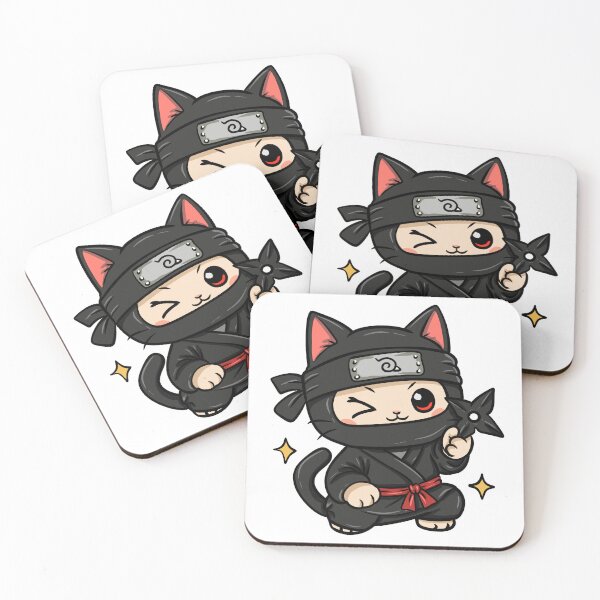 Item preview, Cute Ninja Cat Kawaii Japanese Anime Style designed and sold by Dospart.