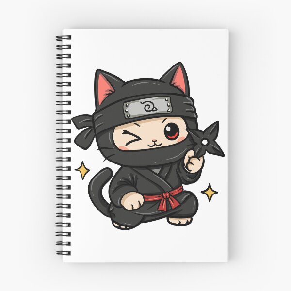 Item preview, Cute Ninja Cat Kawaii Japanese Anime Style designed and sold by Dospart.