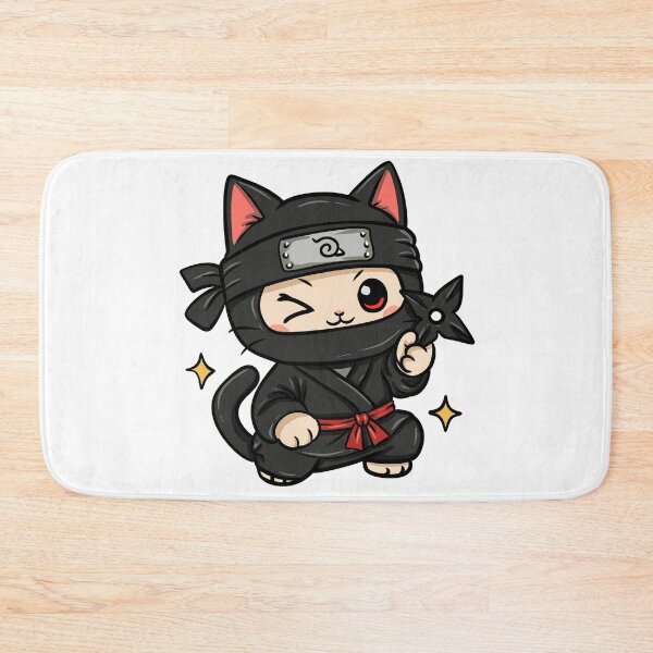 Item preview, Cute Ninja Cat Kawaii Japanese Anime Style designed and sold by Dospart.