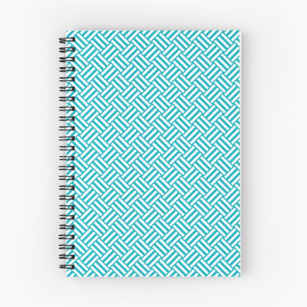Item preview, Cyan and White basket weave designed and sold by pattern-archive.