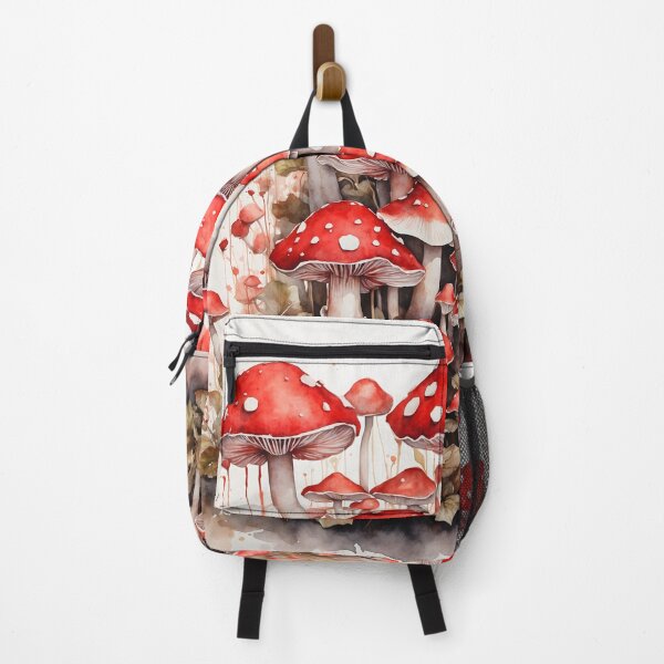 Item preview, Red Toadstool Mushrooms Watercolor Art designed and sold by RawNaturePrints.