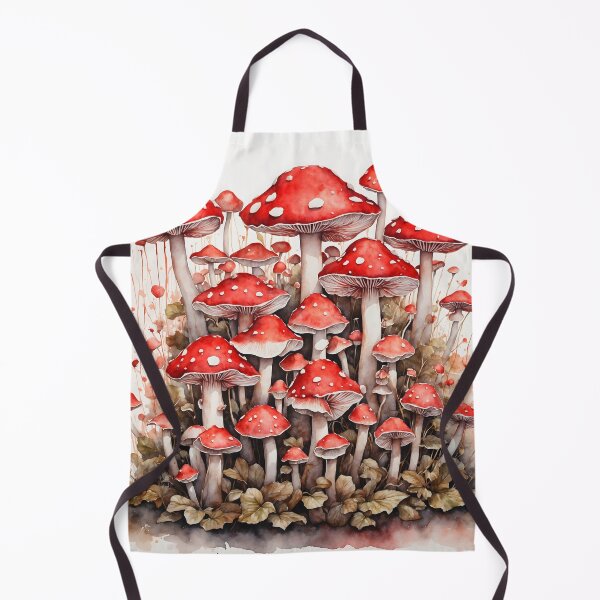 Item preview, Red Toadstool Mushrooms Watercolor Art designed and sold by RawNaturePrints.