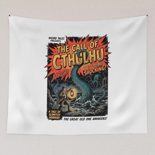 Item preview, The Call of Cthulhu Retro Pulp Horror Comic Book Cover designed and sold by Fenay Designs.
