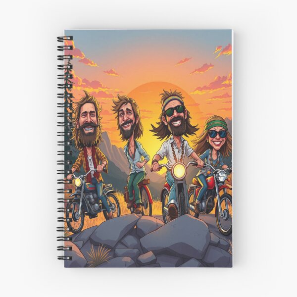 Item preview, Mountain Sunset Riders – Modern Caricature Art Style designed and sold by FotoworldEdel.