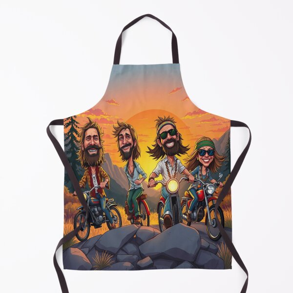 Item preview, Mountain Sunset Riders – Modern Caricature Art Style designed and sold by FotoworldEdel.