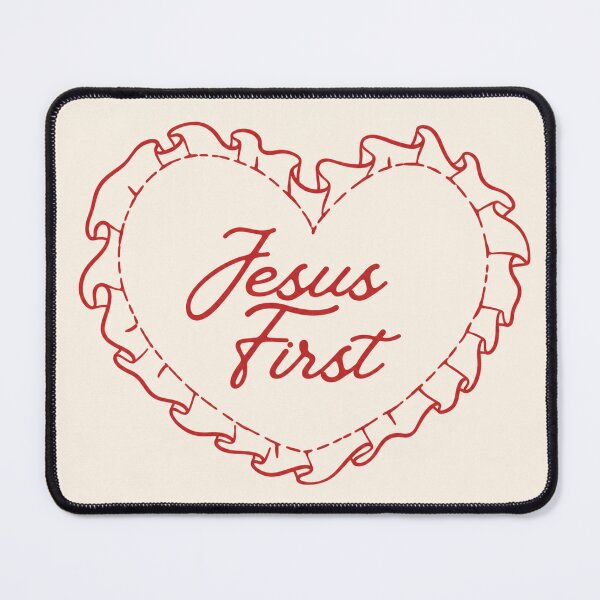 Item preview, Jesus First Christian Heart Illustration designed and sold by minbadesign.
