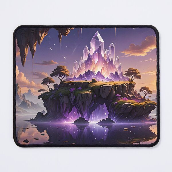 Item preview, Crystal Cave – Ethereal Floating Island Fantasy Art designed and sold by LittleBigGifts.