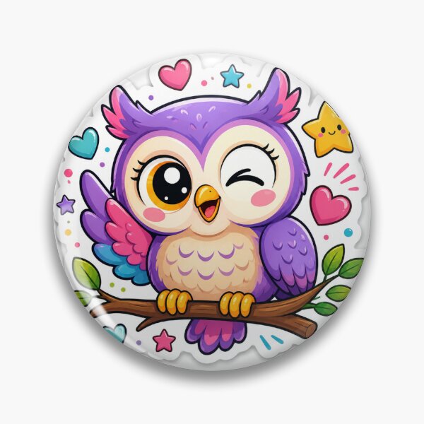 Item preview, Cute Kawaii Owl Sticker | Adorable Colorful Cartoon Owl | Whimsical Bird Decal designed and sold by StyloStudio.