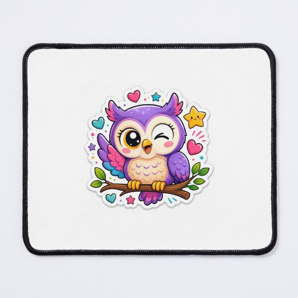 Item preview, Cute Kawaii Owl Sticker | Adorable Colorful Cartoon Owl | Whimsical Bird Decal designed and sold by StyloStudio.