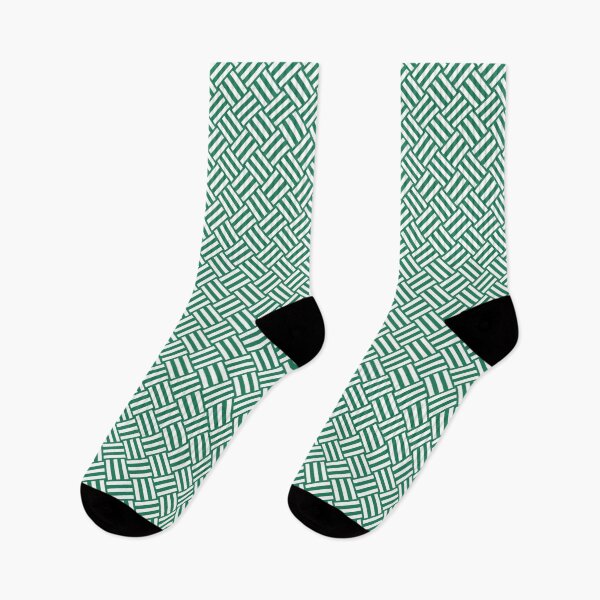 Item preview, Green and White basket weave designed and sold by pattern-archive.