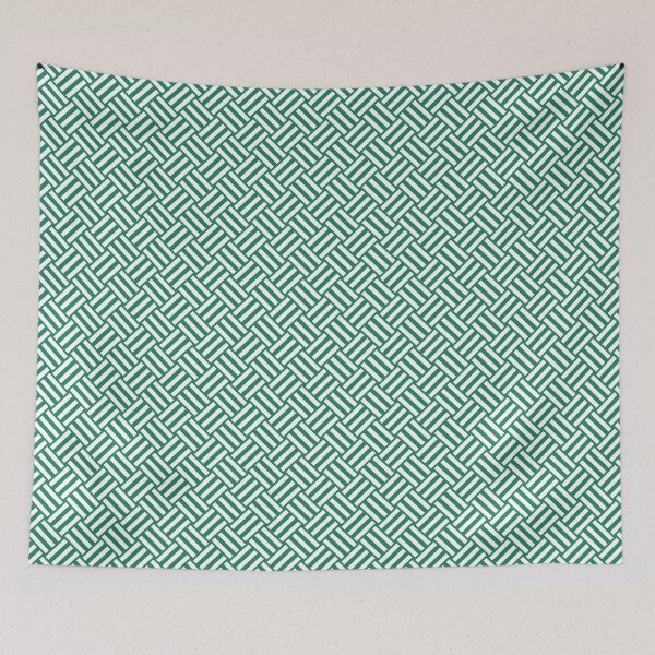Item preview, Green and White basket weave designed and sold by pattern-archive.