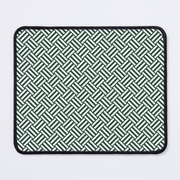 Item preview, Forest Green and White basket weave designed and sold by pattern-archive.