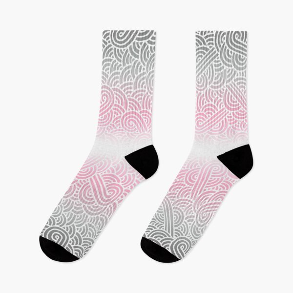 Item preview, Ombré demigirl colours and white swirls doodles designed and sold by savousepate.