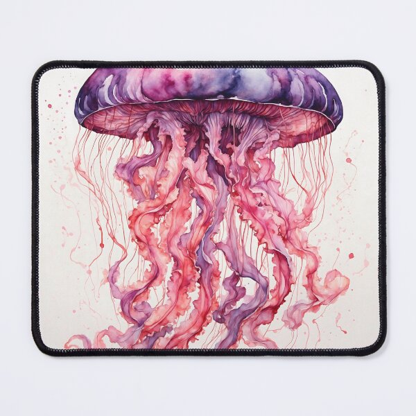 Item preview, Glowing Jellyfish Watercolor Painting designed and sold by RawNaturePrints.