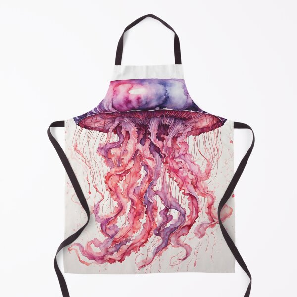 Item preview, Glowing Jellyfish Watercolor Painting designed and sold by RawNaturePrints.