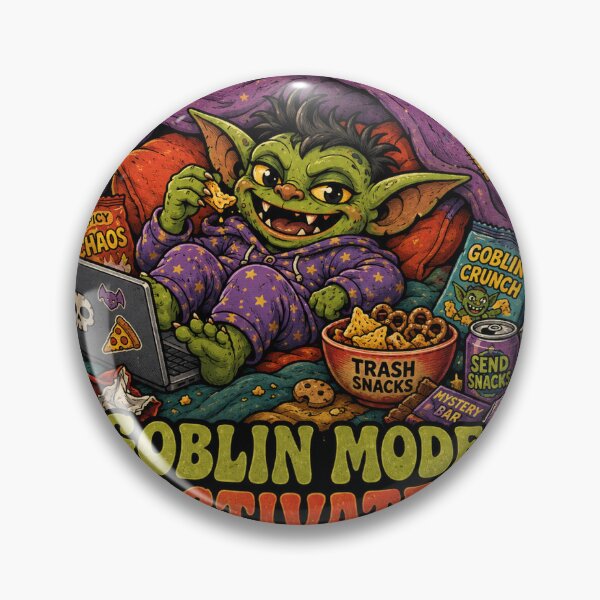 Item preview, Goblin Mode Activated Funny Vintage Badge Sticker designed and sold by RedRubyBubble.