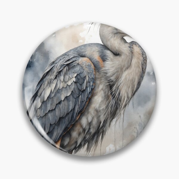 Item preview, Blue Heron Watercolor Art — Wildlife Print designed and sold by RawNaturePrints.