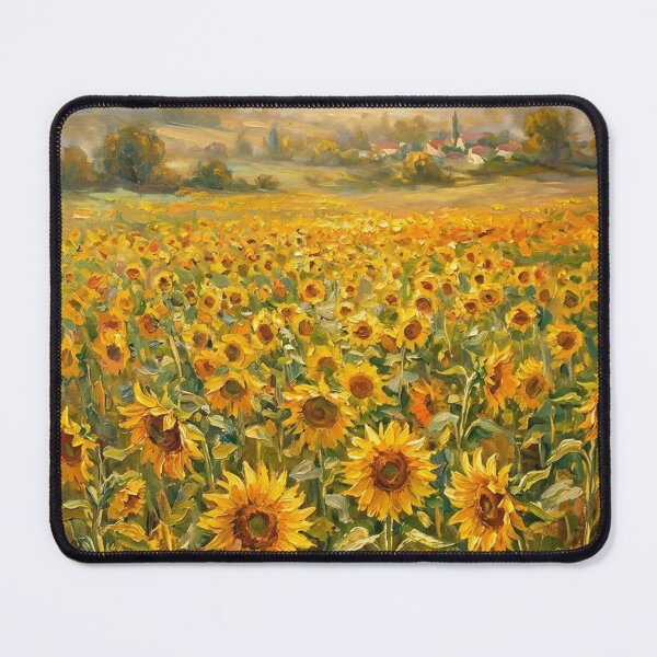 Item preview, field of sunflowers under golden light designed and sold by randyknudsen.