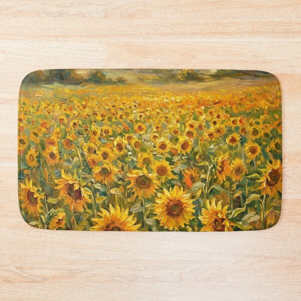 Item preview, field of sunflowers under golden light designed and sold by randyknudsen.