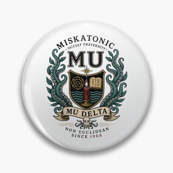 Item preview, Miskatonic Occult Fraternity Mu Delta Non Euclidean Crest designed and sold by Fenay Designs.