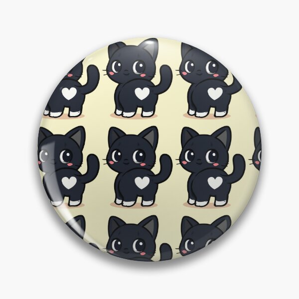 Item preview, Cute Black Cat with Heart Waving Kawaii Design designed and sold by     NovaCraft.