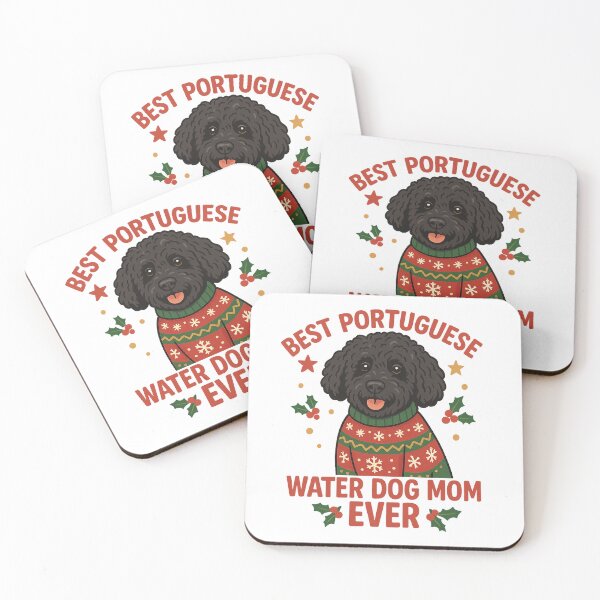 Artikelvorschau, Best Portuguese Water Dog Mom Ever Cute Portie Christmas Dog Lover Design entworfen und verkauft von FurAndFlaireg.