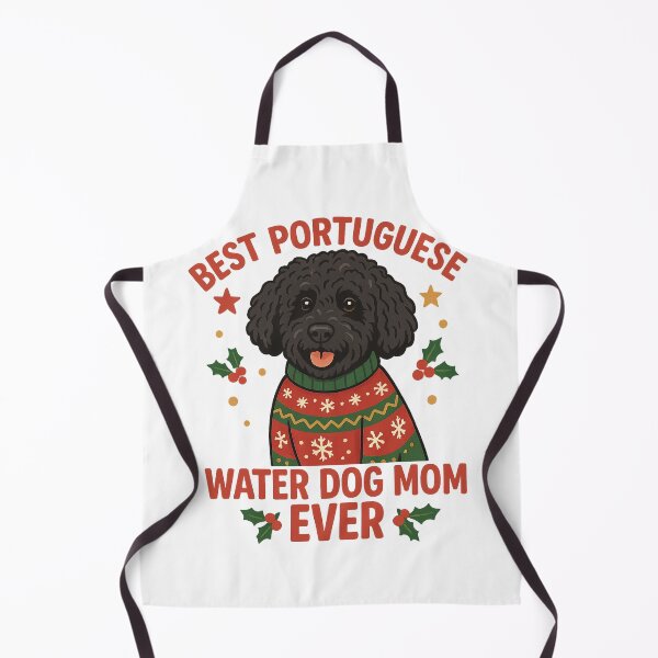 Item preview, Best Portuguese Water Dog Mom Ever Cute Portie Christmas Dog Lover Design designed and sold by FurAndFlaireg.