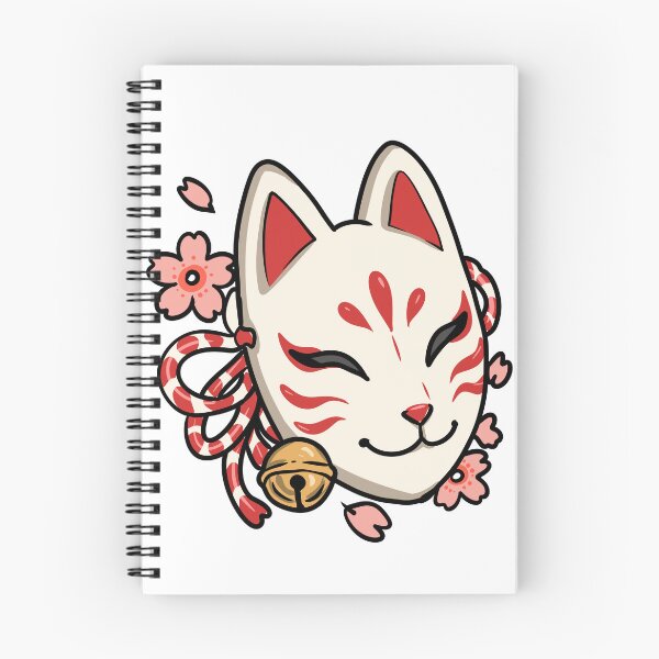 Item preview, Cute Kitsune Fox Mask Japanese Kawaii Sakura Design designed and sold by Dospart.