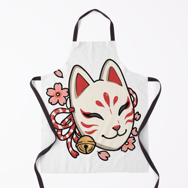 Item preview, Cute Kitsune Fox Mask Japanese Kawaii Sakura Design designed and sold by Dospart.