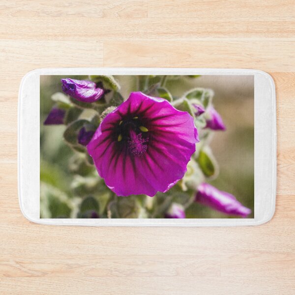Item preview, Vibrant Purple Flower Close-Up Macro Bloom With Detailed Petals And Pollen In Soft Bokeh designed and sold by Nmallia.