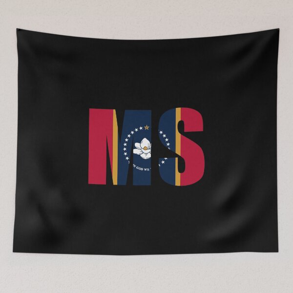 Artikelvorschau, Mississippi Flagge Initialen MS entworfen und verkauft von shitpostee.