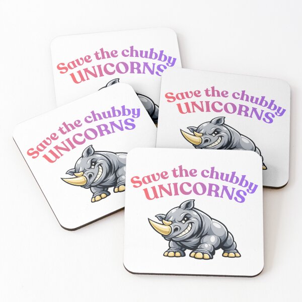 Item preview, Save The Chubby Unicorns Funny Rhino Pride Sticker designed and sold by ROARSOME DESiGNS.