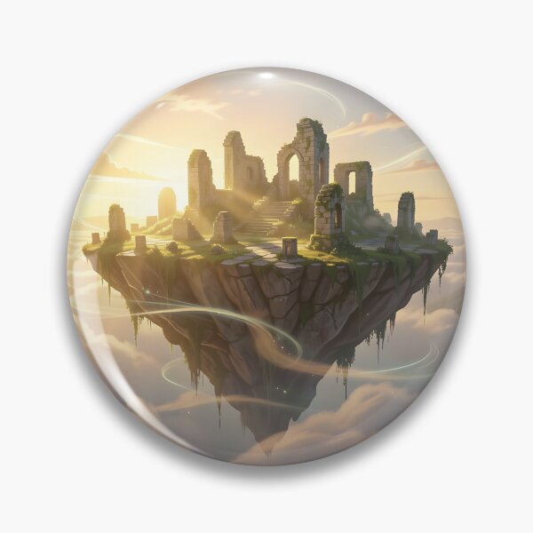 Item preview, Golden Dawn – Majestic Floating Island Fantasy Art designed and sold by LittleBigGifts.