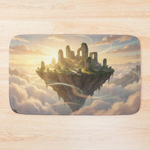 Item preview, Golden Dawn – Majestic Floating Island Fantasy Art designed and sold by LittleBigGifts.