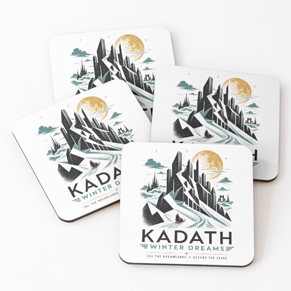 Item preview, Kadath Winter Dreams Ski The Dreamlands Cthulhu Lovecraft Retro Poster designed and sold by Fenay Designs.