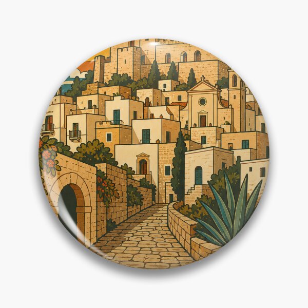Item preview, Specchia Italy Travel Souvenir - Retro Illustration designed and sold by VisualArtsOasis.