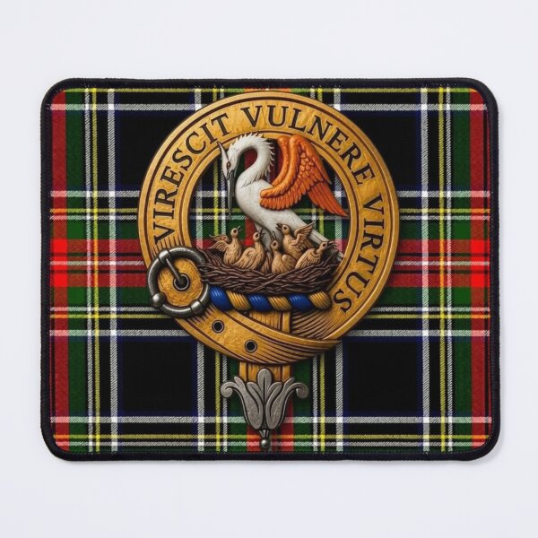 Item preview, Stewart Crest 3D and Black Tartan designed and sold by Kirrindy Designs.