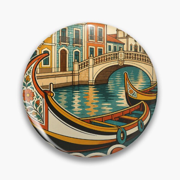 Item preview, Aveiro Portugal Travel Souvenir - Retro Illustration designed and sold by VisualArtsOasis.