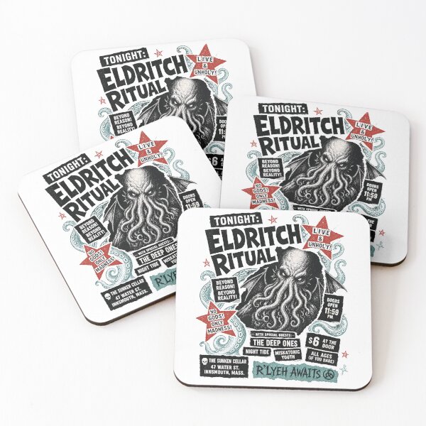 Item preview, Eldritch Ritual Rlyeh Awaits Cthulhu Punk Rock Gig Flyer Gothic designed and sold by Fenay Designs.