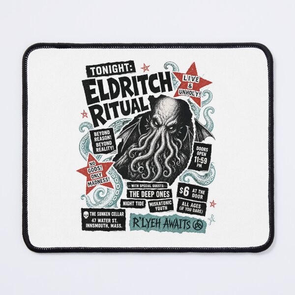 Item preview, Eldritch Ritual Rlyeh Awaits Cthulhu Punk Rock Gig Flyer Gothic designed and sold by Fenay Designs.