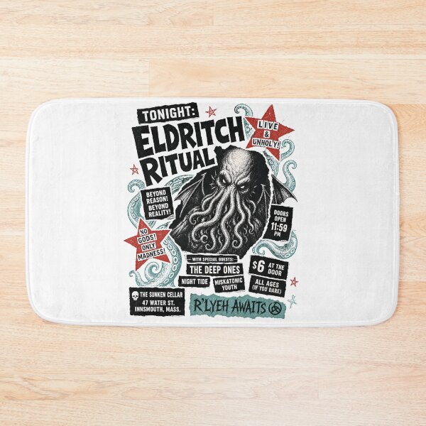 Item preview, Eldritch Ritual Rlyeh Awaits Cthulhu Punk Rock Gig Flyer Gothic designed and sold by Fenay Designs.
