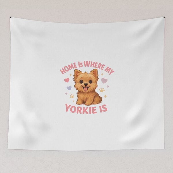 Item preview, Home Is Where My Yorkie Is Cute Yorkshire Terrier Dog Lover Design designed and sold by FurAndFlaireg.