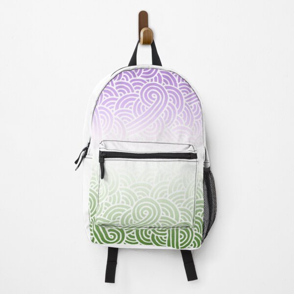 Item preview, Ombré genderqueer colours and white swirls doodles designed and sold by savousepate.