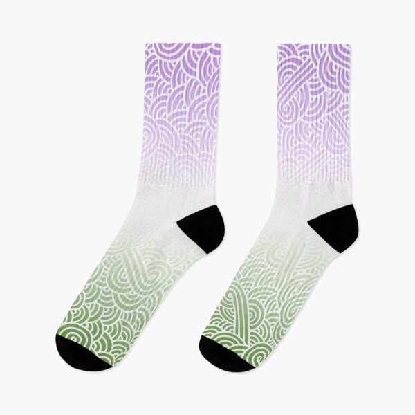 Item preview, Ombré genderqueer colours and white swirls doodles designed and sold by savousepate.