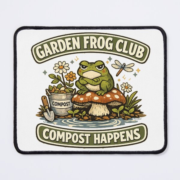Item preview, Garden Frog Club Compost Happens designed and sold by Concrete Coffee Studio.