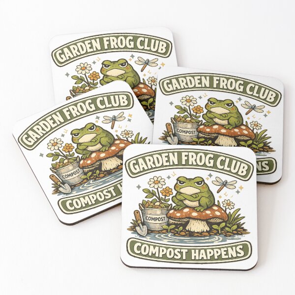 Item preview, Garden Frog Club Compost Happens designed and sold by Concrete Coffee Studio.